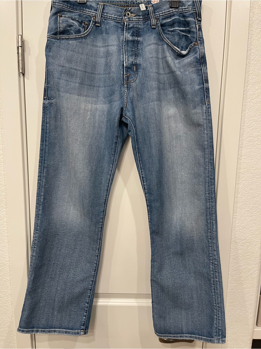 Vintage Y2K Guess Dean Jeans Men's 34x30 Light Wash Button Fly
